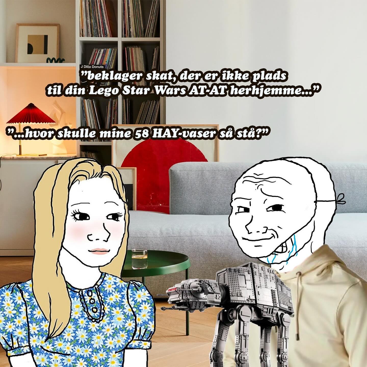 For hver HAY-vase skal der stå en én Lego-figur fremme. Alt andet er unfair